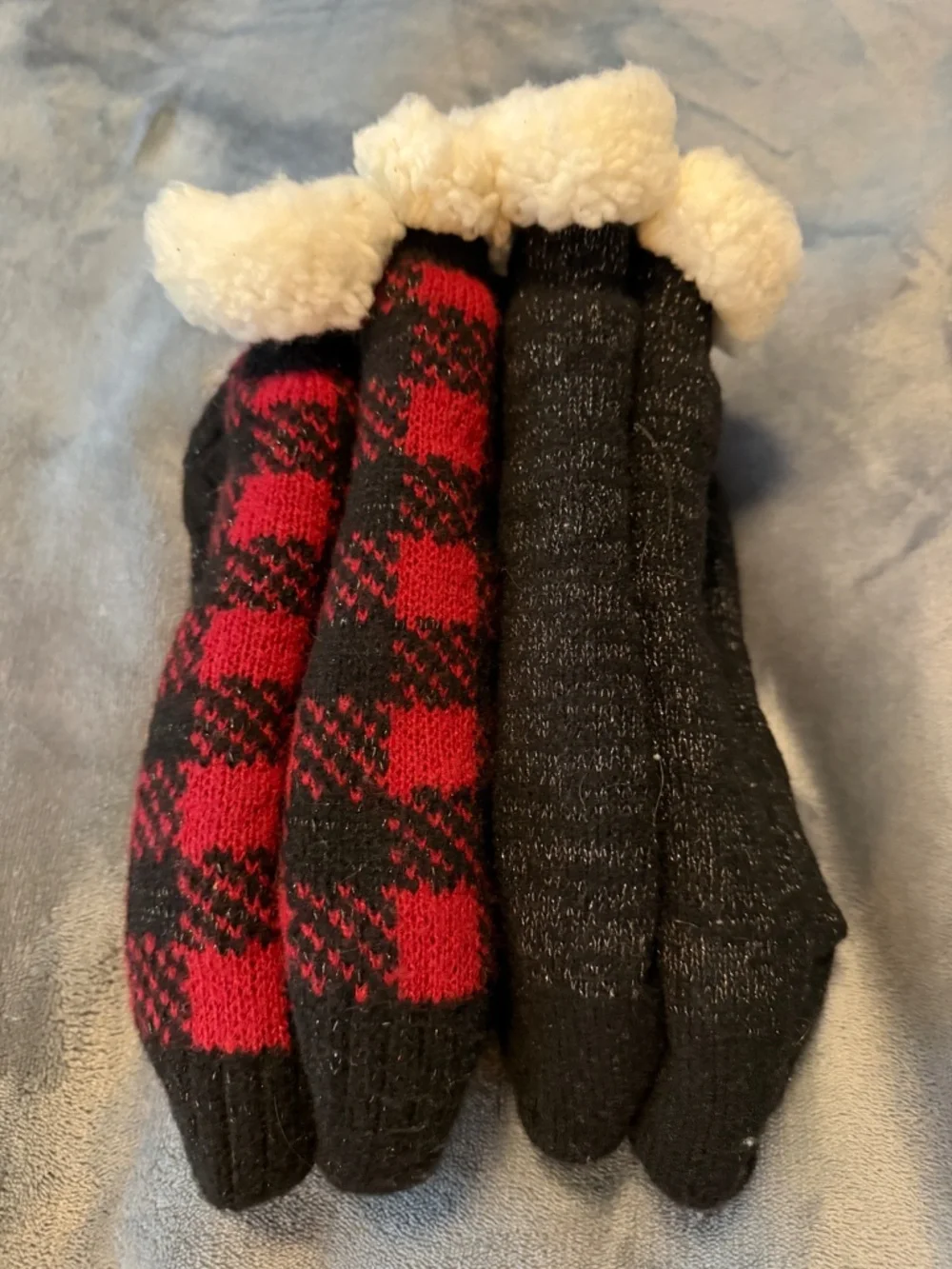 MUK LUKS 2-Pack Cozy Sherpa Cuff Slipper Socks